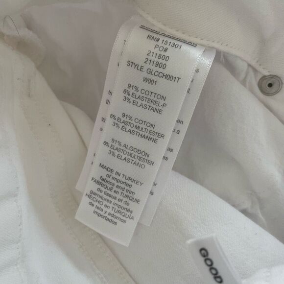 Good American White Raw Tulip Hem Jeans 31 - Picture 7 of 9